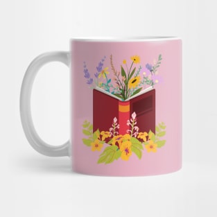 Flowers Growing From Book Mug